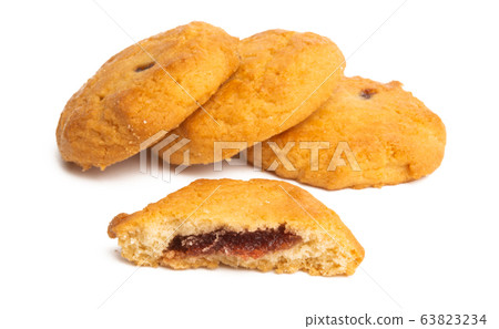 cookies with fruit filling isolated cookies with fruit filling isolated 63823234