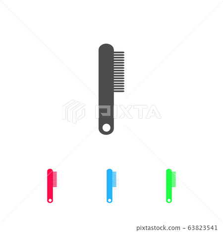 Cosmetic comb icon flat. Cosmetic comb icon flat. 63823541