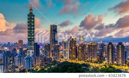 Taiwan city skyline and skycraper the beautiful of 63823676