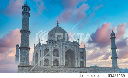 Taj Mahal is an ivory white marble mausoleum on 63823689