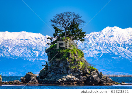 <富山縣>天原海岸,名和,立山山脈 <富山縣>天原海岸,名和,立山山脈 63823831