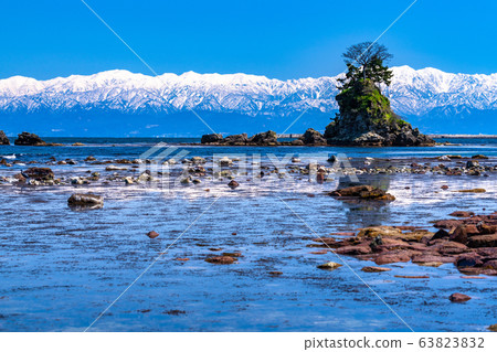 <富山縣>天原海岸,名和,立山山脈 <富山縣>天原海岸,名和,立山山脈 63823832