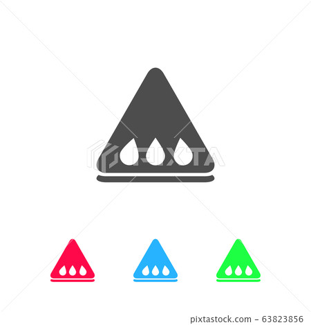 Watermelon slice icon flat. 63823856