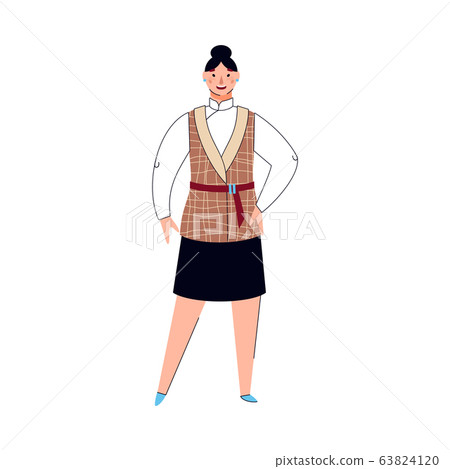 Business woman cartoon character in formal suit, vector illustration isolated. Business woman cartoon character in formal suit, vector illustration isolated. 63824120