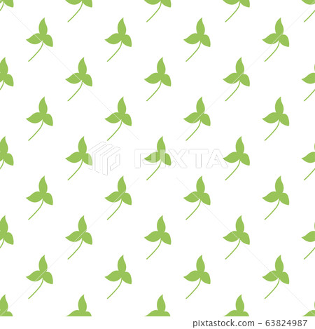 Saint Patrick day green clover seamless pattern 63824987