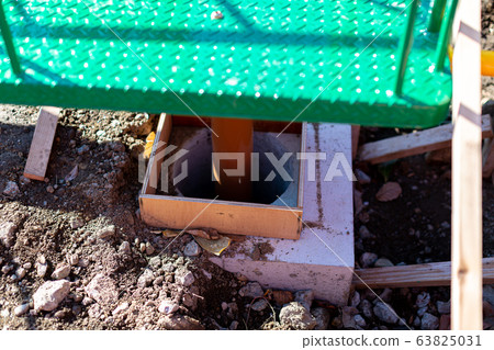 Construction site Concrete placement Construction site Concrete placement 63825031