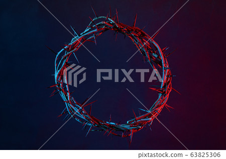 Crown Of Thorns On A Dark Background Crown Of Thorns On A Dark Background 63825306