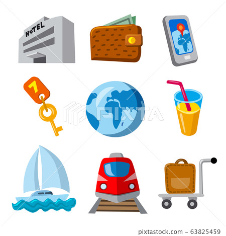 travel and journey icons 63825459
