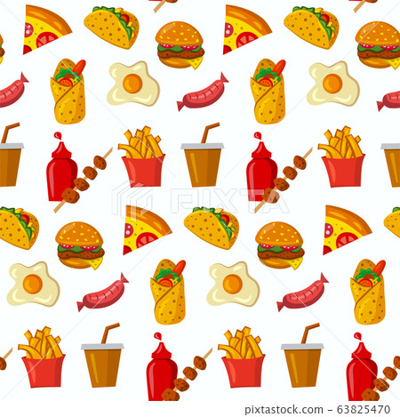 fast food pattern fast food pattern 63825470