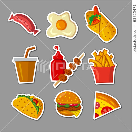 fast food meals stickers fast food meals stickers 63825471