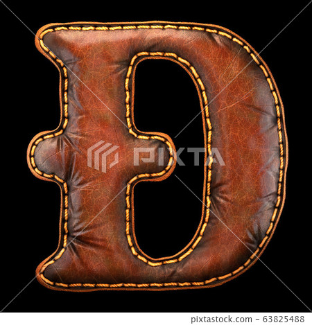 Symbol dashcoin made of leather. 3D render font with skin texture isolated on black background. Symbol dashcoin made of leather. 3D render font with skin texture isolated on black background. 63825488