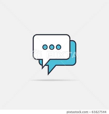Typing in a chat bubble icon, comment sign symbol Typing in a chat bubble icon, comment sign symbol 63827544