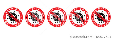 Stop Virus. Vector. Pandemic Stop Sign. Stop Virus. Vector. Pandemic Stop Sign. 63827605