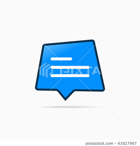 Typing in a chat bubble icon, comment sign symbol Typing in a chat bubble icon, comment sign symbol 63827907