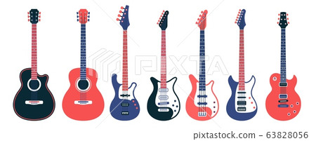 Electric guitars and acoustic different designs Electric guitars and acoustic different designs 63828056