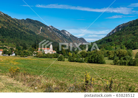 French countryside. Monastery of Leoncel in the French countryside. Monastery of Leoncel in the 63828512