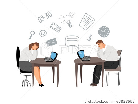 Overworked people, deadline concept 63828693