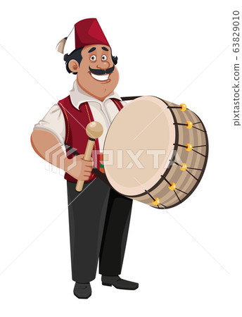 Ramadan drummer. Cheerful cartoon character - Stock Illustration [63829010]  - PIXTA