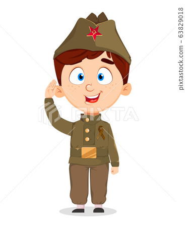 May 9. Cute boy. Happy Victory day May 9. Cute boy. Happy Victory day 63829018