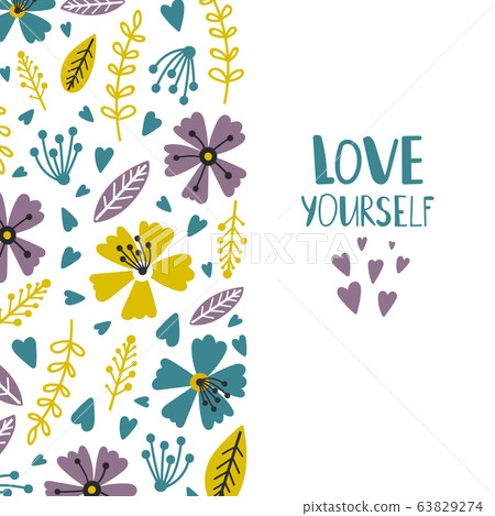 Love yourself banner or card vector template Love yourself banner or card vector template 63829274