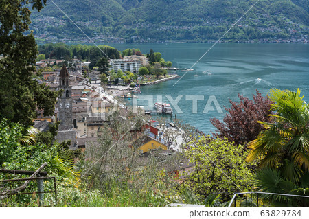 Summer view of Ascona, south of Switzerland 63829784
