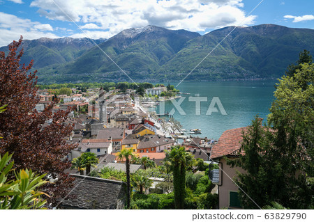 Summer view of Ascona, south of Switzerland 63829790