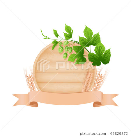 Beer ribbon label - Stock Illustration [63829872] - PIXTA