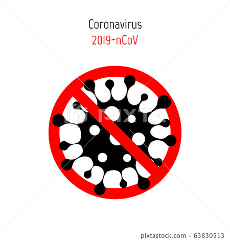 Stop coronavirus. Coronavirus outbreak vector illustratin. Pandemic medical concept with dangerous cells. 63830513