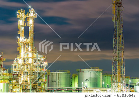 Factory night view Yokkaichi City [Mie Prefecture] 63830642