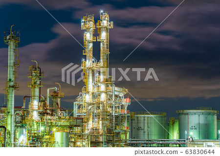 Factory night view Yokkaichi City [Mie Prefecture] 63830644