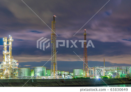 Factory night view Yokkaichi City [Mie Prefecture] 63830649