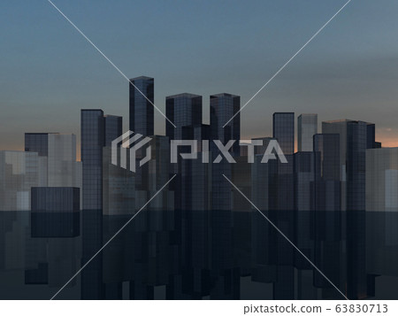 CG, 3D, illustration, 3D, rectangle, building,... - Stock Illustration ...