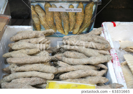 Yam sold in Chinatown in Thailand Yam sold in Chinatown in Thailand 63831665