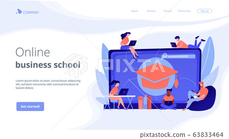 Online courses concept landing page. - Stock Illustration [63833464 ...