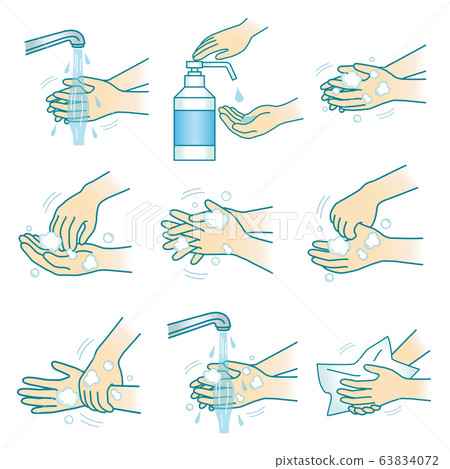 Hand washing procedure set 01 Hand washing procedure set 01 63834072