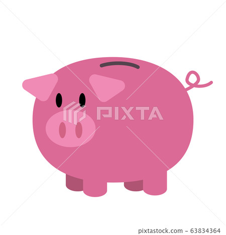 豬存錢罐插畫素材 豬存錢罐插畫素材 63834364