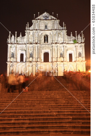 澳門聖保羅大教堂的廢墟（夜景） 63834488
