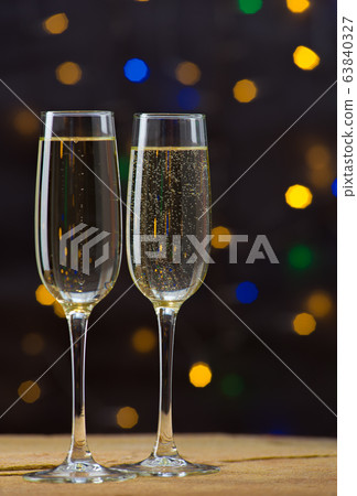 Close-up of two elegant glasses Close-up of two elegant glasses 63840327