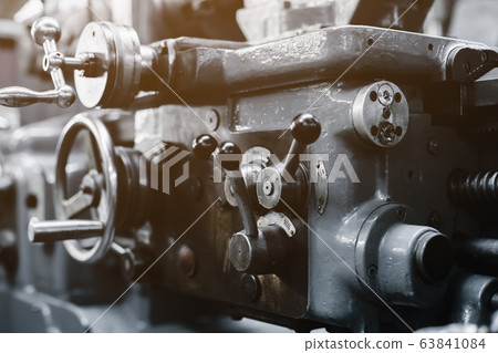 Handle control machine in factory. Handle control machine in factory. 63841084