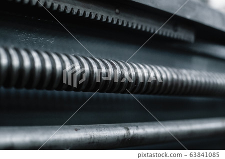 close up shatters gear wheels of machine industry. 63841085