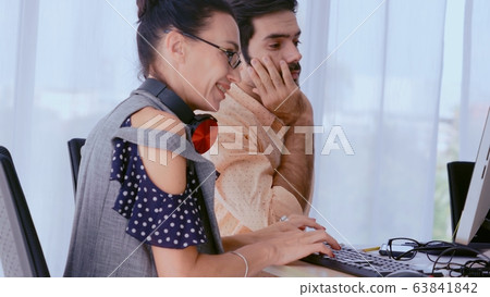 Creative business people having group conversation Creative business people having group conversation 63841842