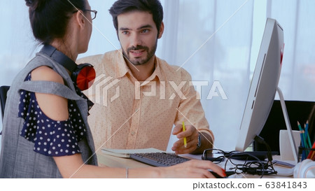 Creative business people having group conversation 63841843