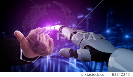 Future artificial intelligence robot and cyborg. 63842243