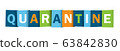 QUARANTINE colorful vector typography banner 63842830