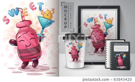 Dance bottle poster and merchandising Dance bottle poster and merchandising 63843420