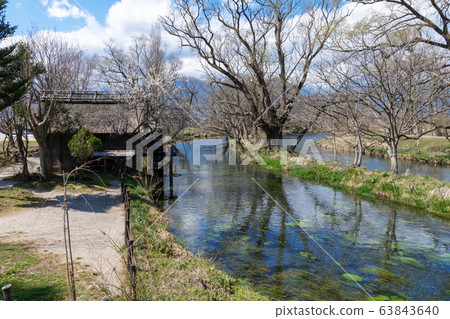 Watermill at Daio Wasabi Farm in Azumino, Nagano Prefecture Watermill at Daio Wasabi Farm in Azumino, Nagano Prefecture 63843640