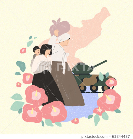 the historic events of Korea illustration. to celebrate and memorial days in Korea. 012 63844487