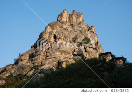 Tustan fortress in Carpathian mountains 63845285