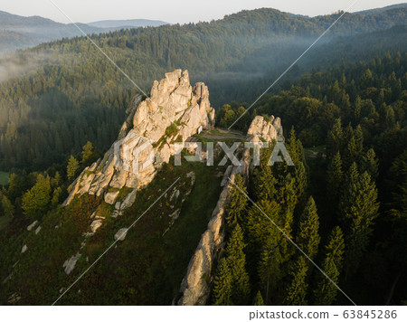 Tustan fortress in Carpathian mountains 63845286