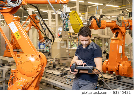 robot diagnostics using special software in the factory 63845421